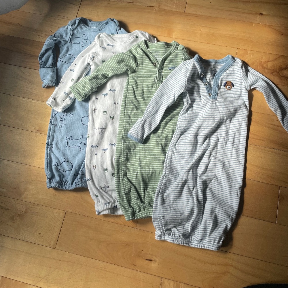 Bundle of 4 Carters Sleeper Gowns